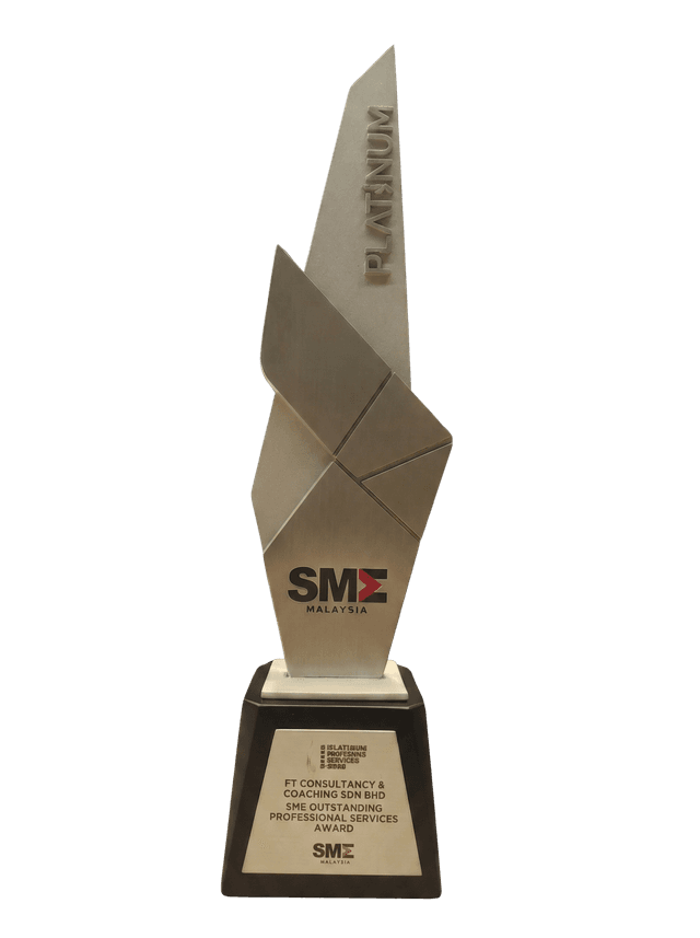 Platinum Business Award trophy